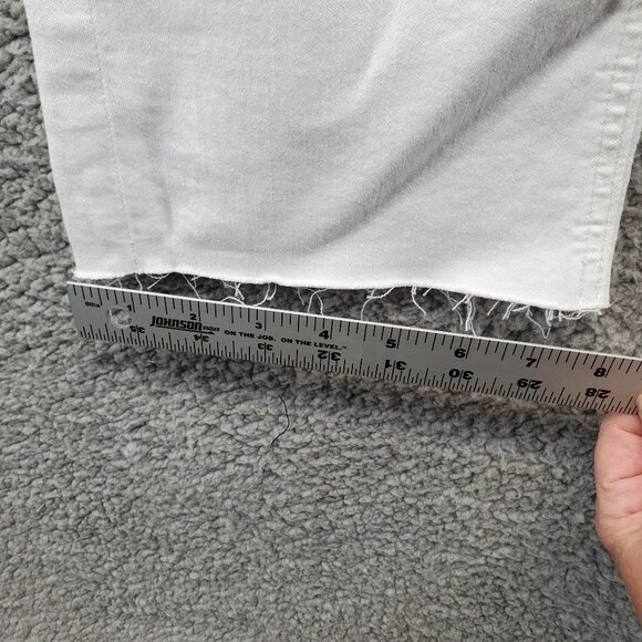 J Crew 9" Demi-Boot Crop Jean in white wash Womens Size 25T Raw Hem - Picture 6 of 12